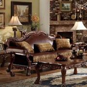 Dresden - Sofa - Bone PU & Gold Patina - R&R Furniture Gallery (Fountain Valley, CA)