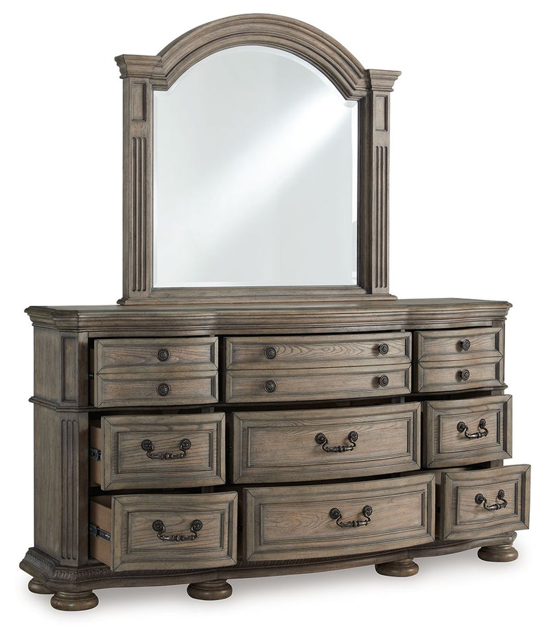 Ardenfield - Dresser And Mirror - Light Brown - R&R Furniture Gallery (Fountain Valley, CA)