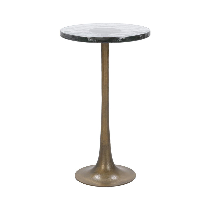 Fabiana - Round Accent Table - Brass - R&R Furniture Gallery (Fountain Valley, CA)