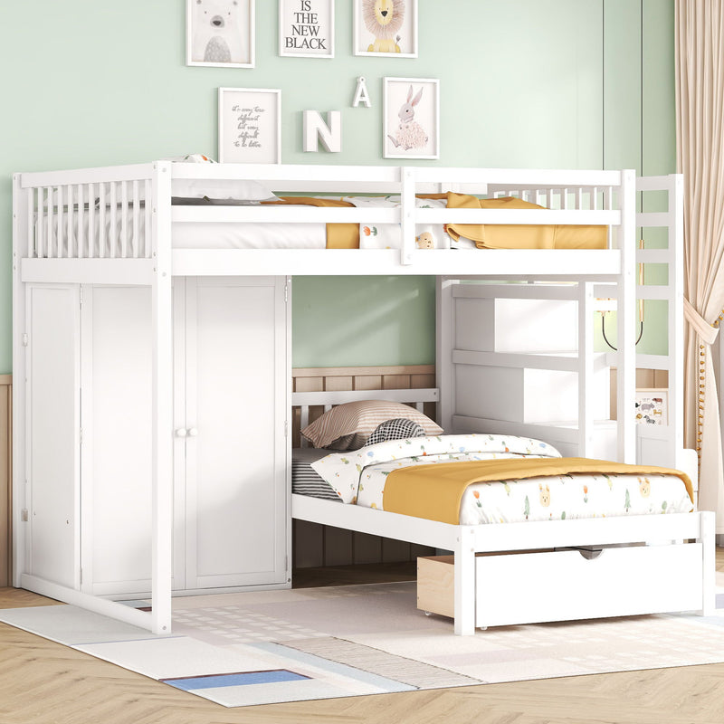 Bunk Bed With Wardrobe, Drawers - R&R Furniture Gallery (Fountain Valley, CA)