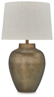 Madney - Metal Table Lamp - Antique Gold Finish - R&R Furniture Gallery (Fountain Valley, CA)