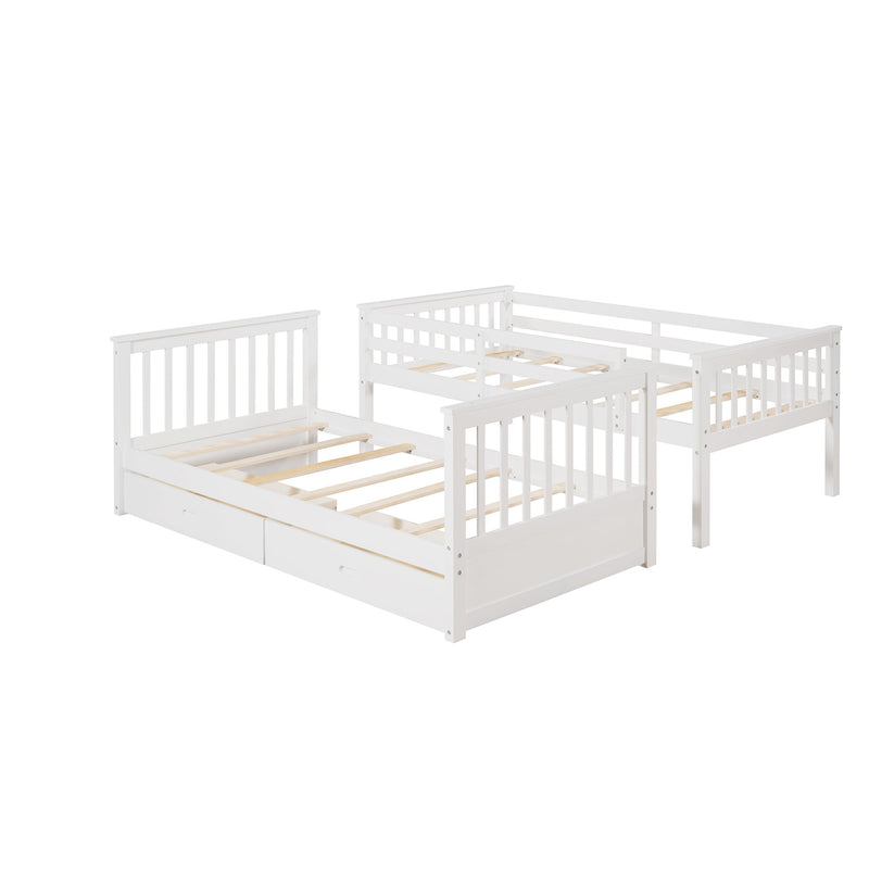 Bunk Bed With Ladders And 2 Storage Drawers - R&R Furniture Gallery (Fountain Valley, CA)