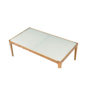 Gwynn - Coffee Table - Frosted Glass & Natural - R&R Furniture Gallery (Fountain Valley, CA)
