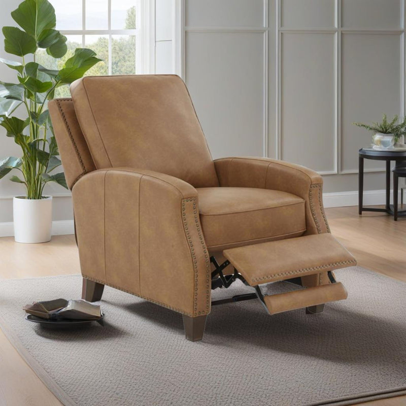 Jack - Push Back Recliner With Track Arms And Nailhead Accents - R&R Furniture Gallery (Fountain Valley, CA)