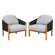 Grotta - Outdoor Wood Club Chair (Set of 2) - R&R Furniture Gallery (Fountain Valley, CA)
