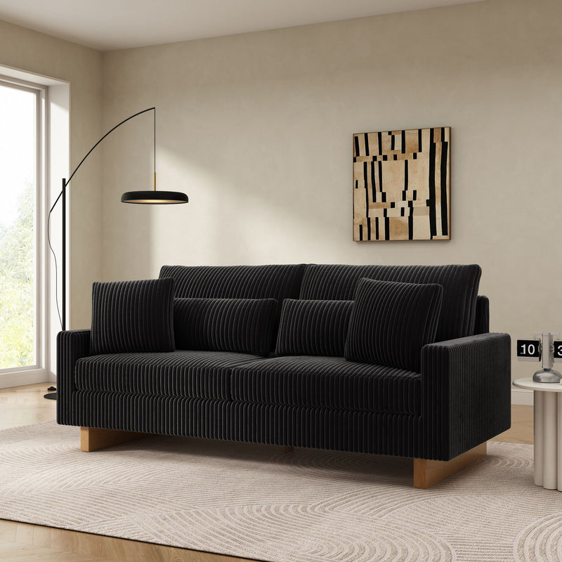 Modern Loveseat Sofa With 4 Pillows - R&R Furniture Gallery (Fountain Valley, CA)