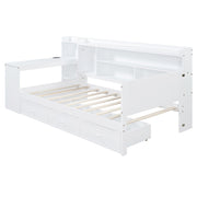 Daybed With 3 Drawers USB Ports And Desk - R&R Furniture Gallery (Fountain Valley, CA)