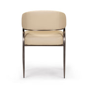 Tatum - Performance Vegan Leather Dining Chair - Taupe - R&R Furniture Gallery (Fountain Valley, CA)