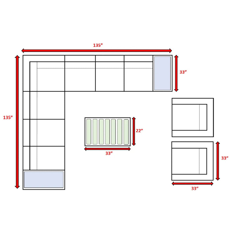 Stylish Entertainment Sectional Set, Outdoor Living - R&R Furniture Gallery (Fountain Valley, CA)