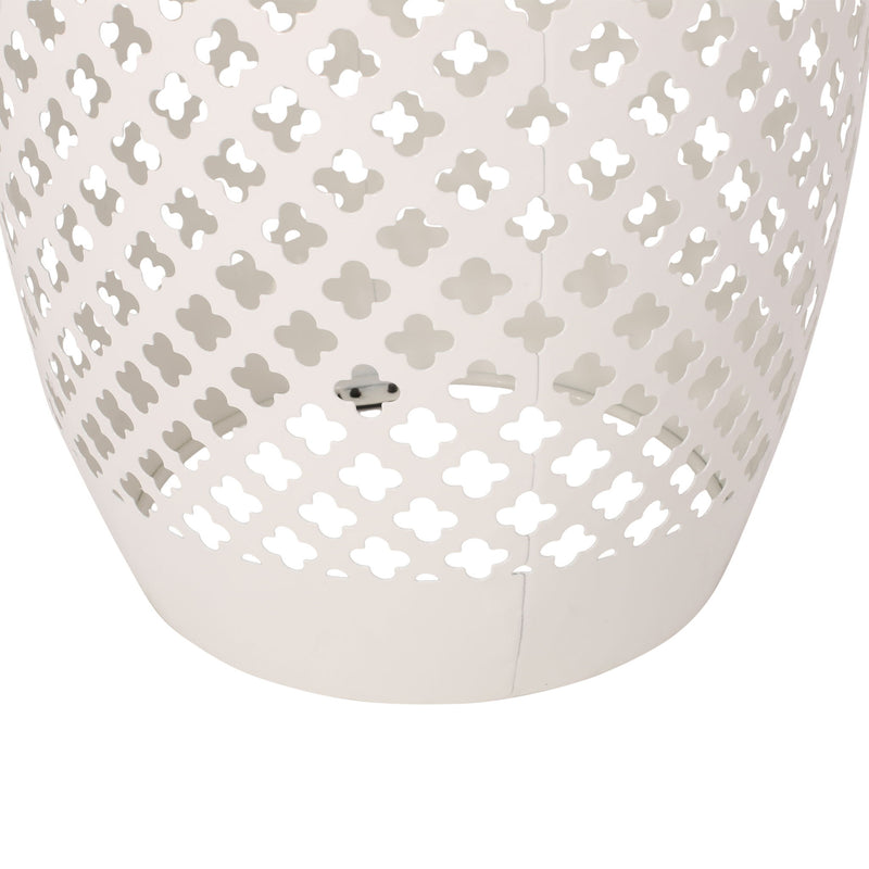 Noble House Roswell outdoor side table with mosaic tile top, weather-resistant design, perfect for patio or garden use