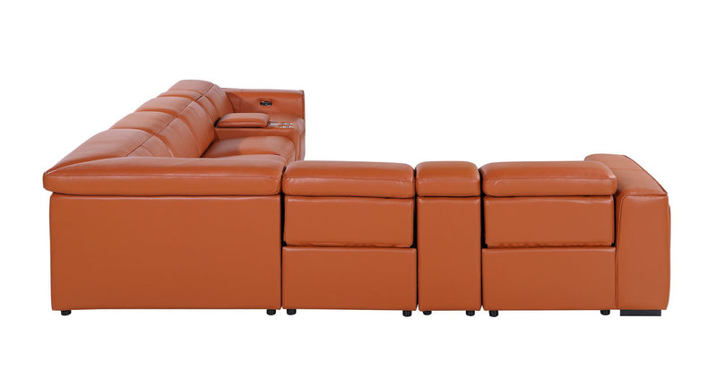 1224 - 8-Piece L-Shaped Sectional Sofa In With 4 Power Recliners & Power Headrests