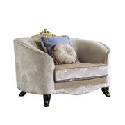 Sheridan - Chair With 2 Pillows - Cream Fabric - R&R Furniture Gallery (Fountain Valley, CA)