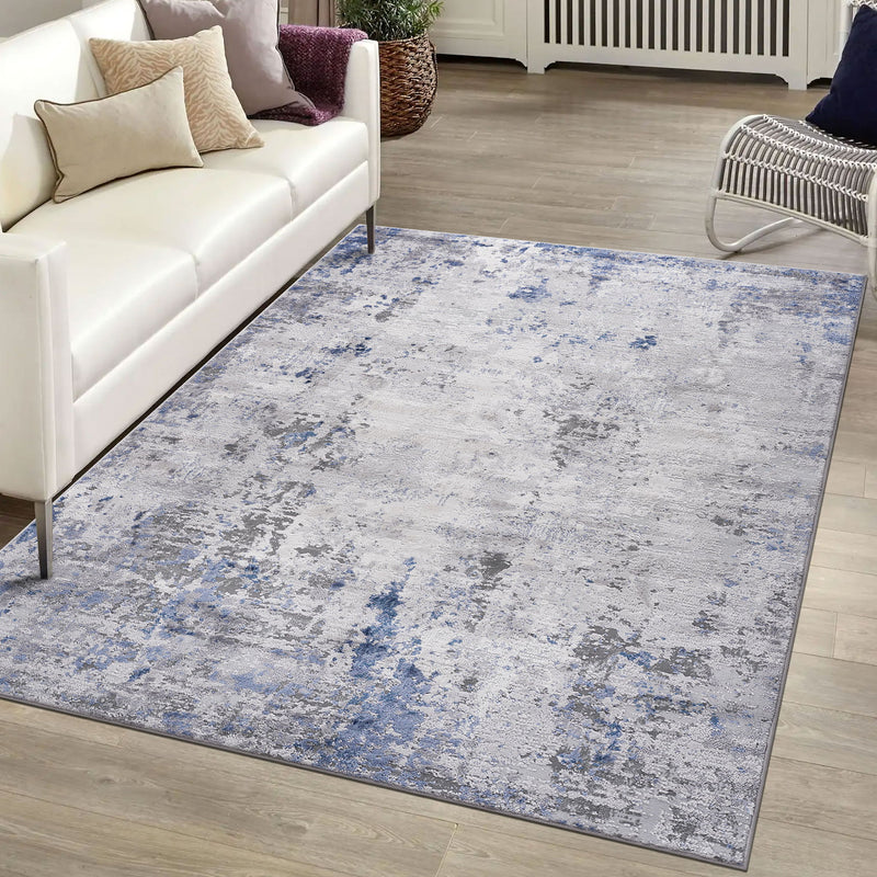 Marfi - 8' X 10' Abstract Area Rug - Silver