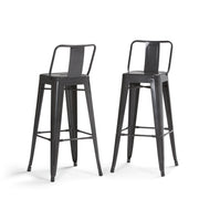 Rayne - Curved Back Metal Stool (Set of 2) - R&R Furniture Gallery (Fountain Valley, CA)