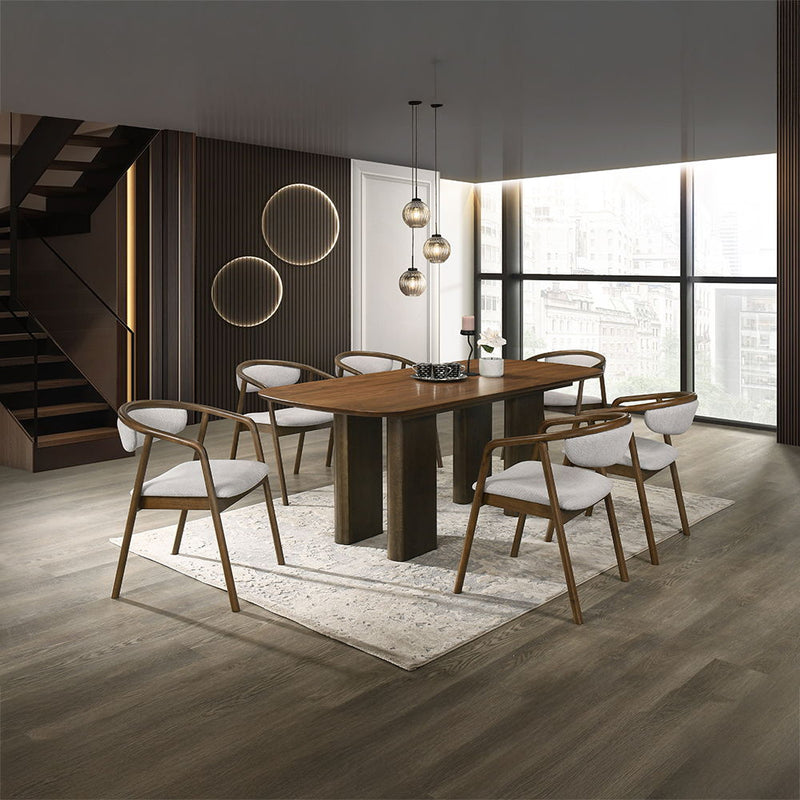 Delina - Dining Table - Walnut - R&R Furniture Gallery (Fountain Valley, CA)