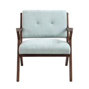 Modern Accent Chair With Plush Cushions, Angled Arm Design - Green - R&R Furniture Gallery (Fountain Valley, CA)