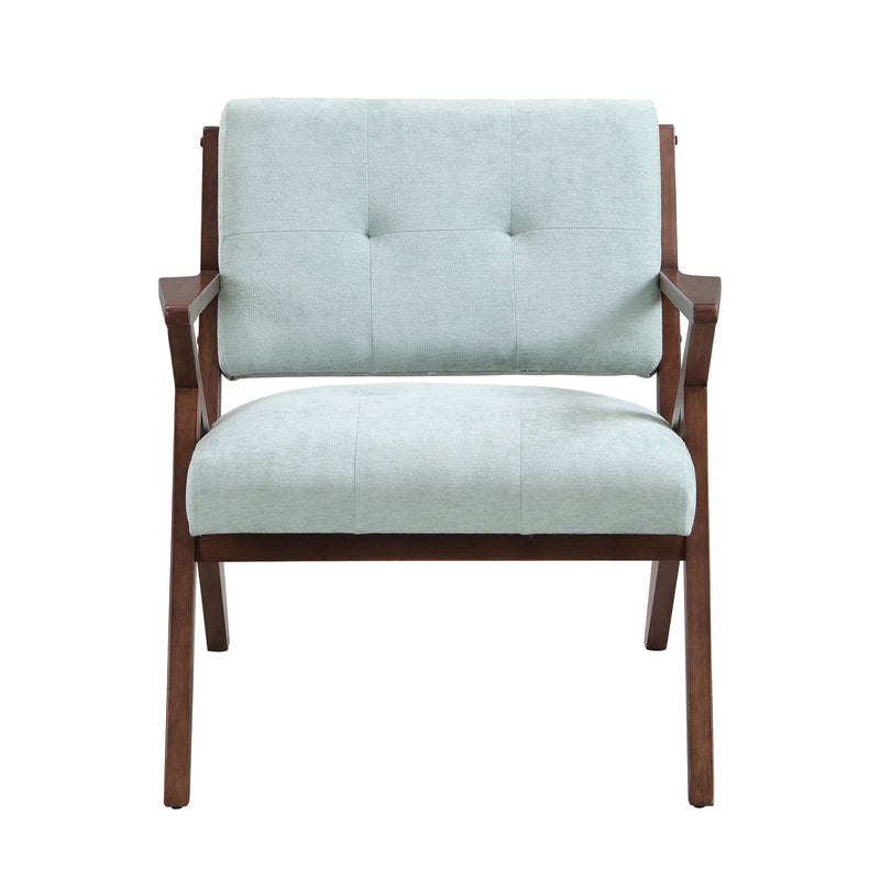 Modern Accent Chair With Plush Cushions, Angled Arm Design - Green - R&R Furniture Gallery (Fountain Valley, CA)