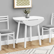Modern 8th Street 3-piece small dining table set with drop leaf design, perfect for contemporary dining rooms.