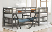 L Shaped Bunk Bed With Ladder - R&R Furniture Gallery (Fountain Valley, CA)