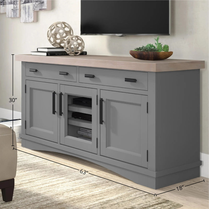 Americana Modern - TV Console (63") - R&R Furniture Gallery (Fountain Valley, CA)