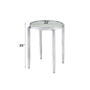 Abbe - End Table - Glass & Chrome - R&R Furniture Gallery (Fountain Valley, CA)