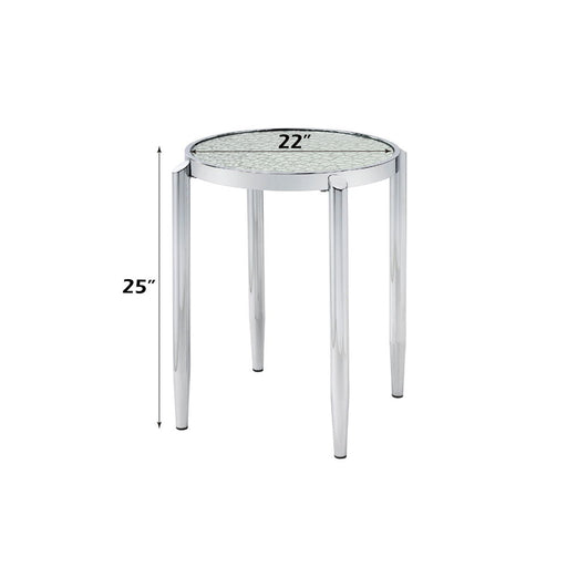 Abbe - End Table - Glass & Chrome - R&R Furniture Gallery (Fountain Valley, CA)