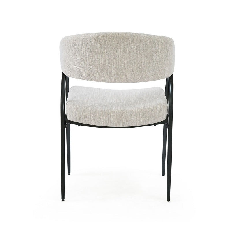 Contemporary Upholstered Dining Chairs With Metal Legs (Set of 2) - R&R Furniture Gallery (Fountain Valley, CA)