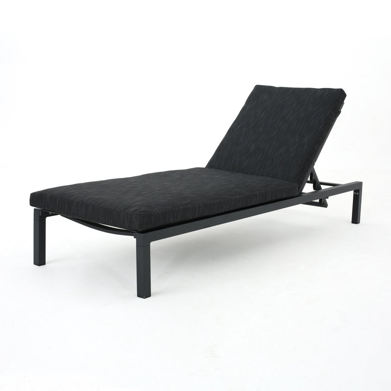 Modern Chaise Lounge With Wate Resistant Fabric Cushions - R&R Furniture Gallery (Fountain Valley, CA)