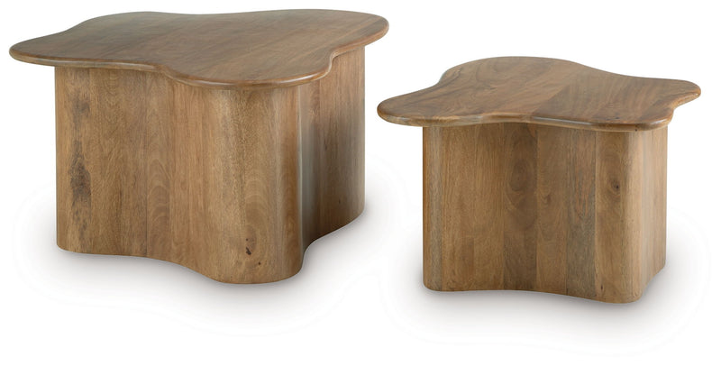 Abeford - Accent Cocktail Table (Set of 2) - Brown - R&R Furniture Gallery (Fountain Valley, CA)