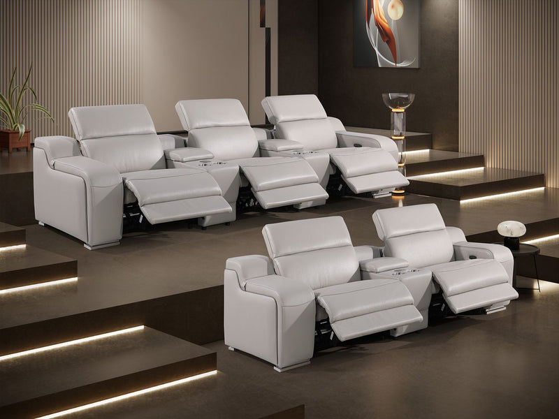 1116 - 8-Piece Modular Power Reclining Sofa, Loveseat & Chair Set In With 5 Power Recliners & Power Headrests