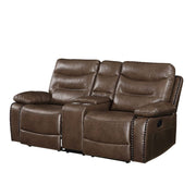 Aashi - Loveseat w/Console (Motion) - R&R Furniture Gallery (Fountain Valley, CA)