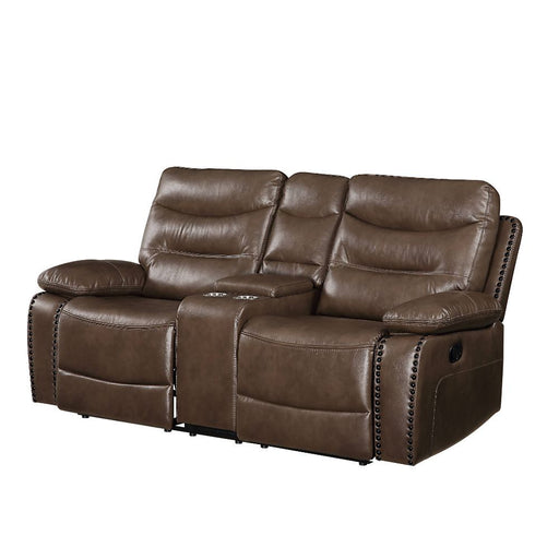 Aashi - Loveseat w/Console (Motion) - R&R Furniture Gallery (Fountain Valley, CA)