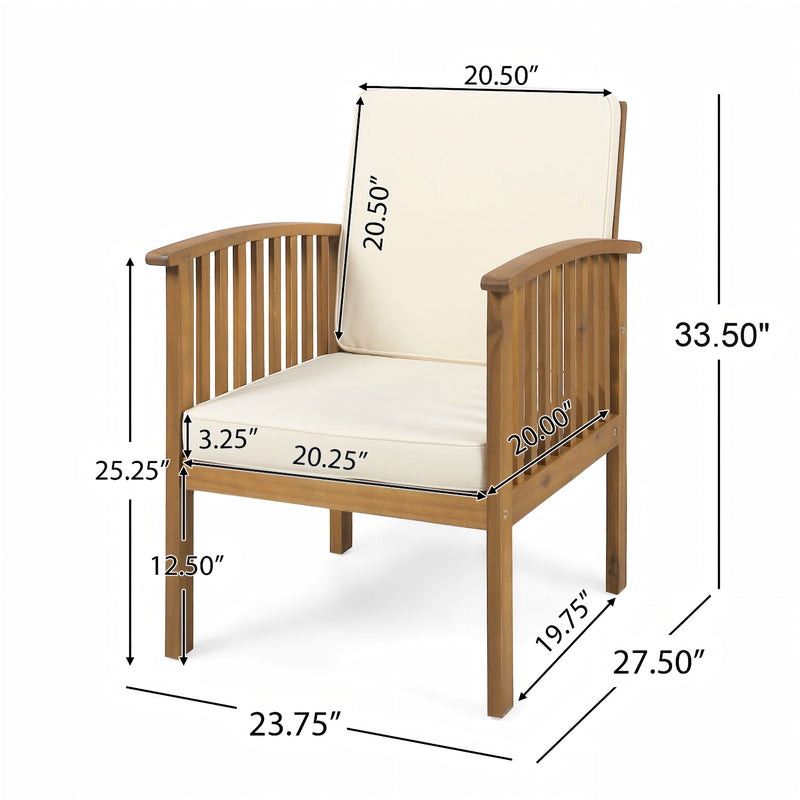Casa - Acacia Club Chair Coastal Classic Outdoor Seating, Waterproof Fabric - R&R Furniture Gallery (Fountain Valley, CA)