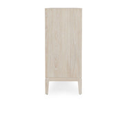 White Mira 4-door sideboard by Classic Home featuring sleek design and ample storage space.