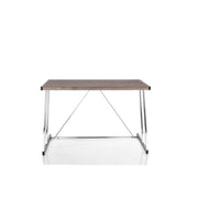 Finis - Writing Desk With USB - Weathered Oak & Chrome - R&R Furniture Gallery (Fountain Valley, CA)