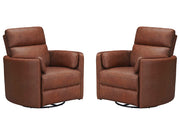 Parker Living Radius Power Swivel Glider Recliner chair set with plush upholstery and modern design, shown in a cozy living room setting.