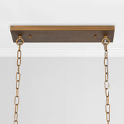 Tressia - Glass Round Chandelier - Brass - R&R Furniture Gallery (Fountain Valley, CA)