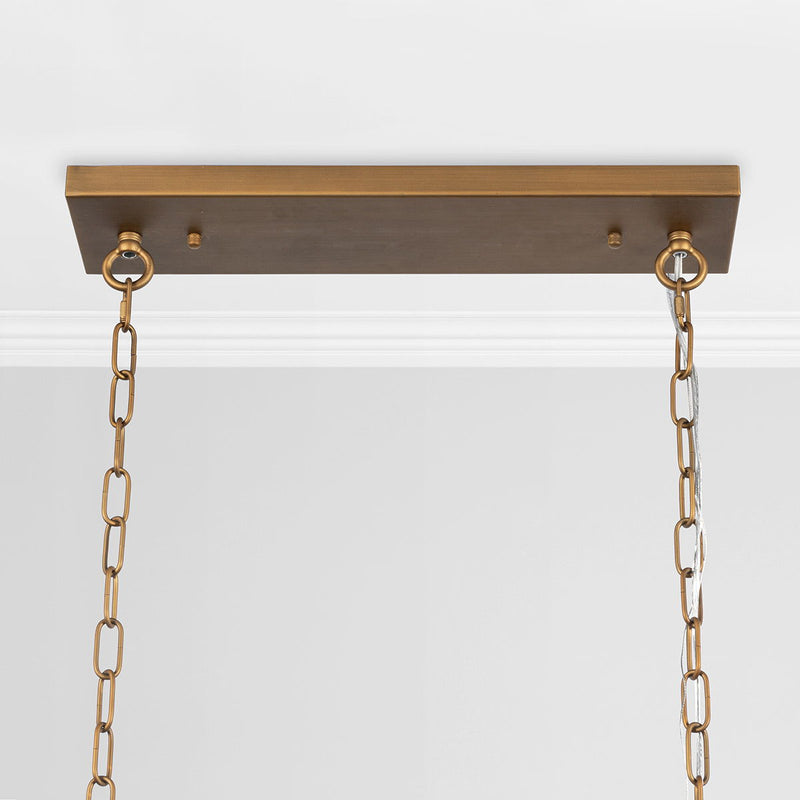 Tressia - Glass Round Chandelier - Brass - R&R Furniture Gallery (Fountain Valley, CA)