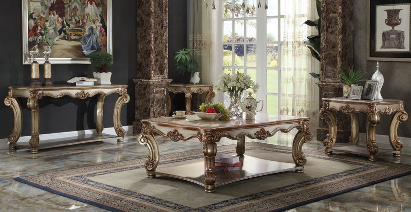Vendome - 58" Coffee Table - Gold Patina - R&R Furniture Gallery (Fountain Valley, CA)