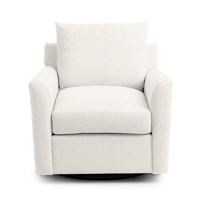Classic Home Olivia swivel chair with a modern design, featuring a cushioned seat and backrest on a rotating base.