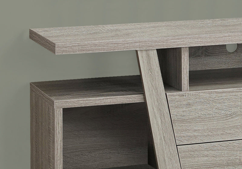 TV Stand, Console, Media Entertainment Center, Storage Drawers, Contemporary & Modern - Taupe - R&R Furniture Gallery (Fountain Valley, CA)