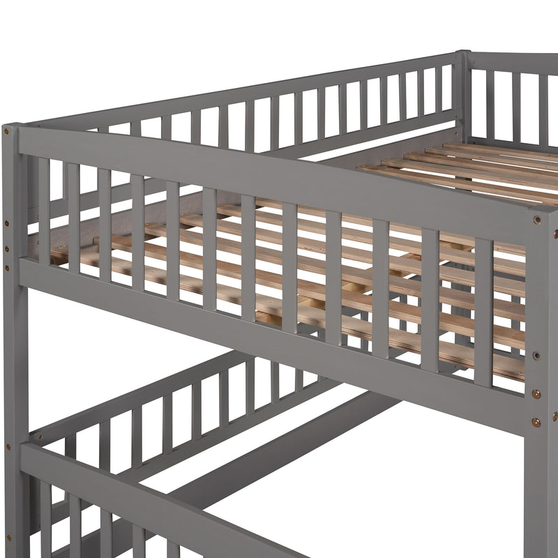 Low Bunk Bed With Slide, Fence And Ladder - R&R Furniture Gallery (Fountain Valley, CA)