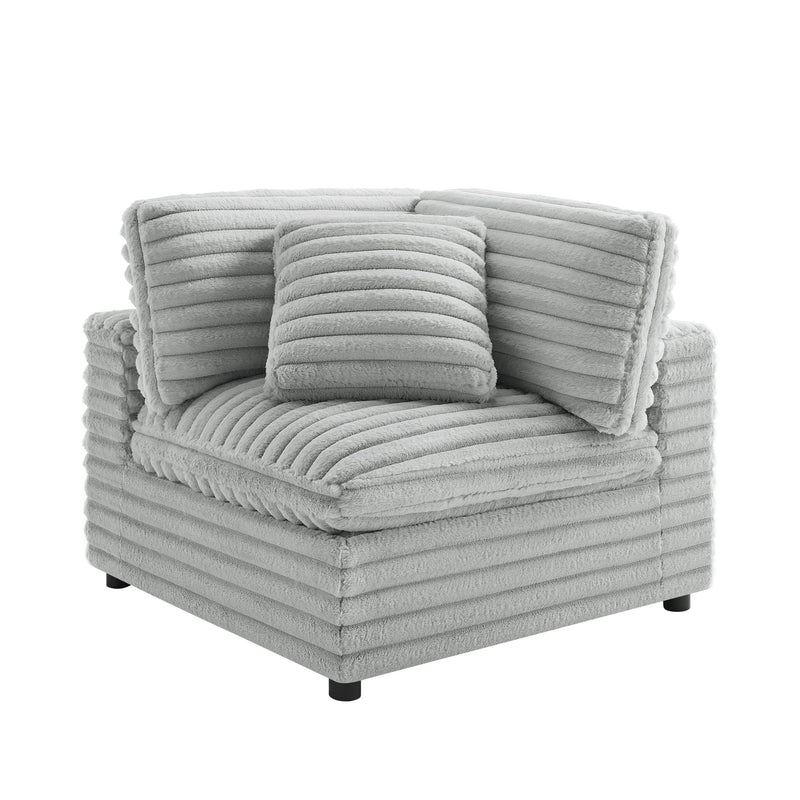 Jenny - Corner Accent Chair - Gray - R&R Furniture Gallery (Fountain Valley, CA)