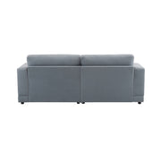 Modern Square Arm Sofa With Soft Fabric Upholstery, Deep Cushions - R&R Furniture Gallery (Fountain Valley, CA)
