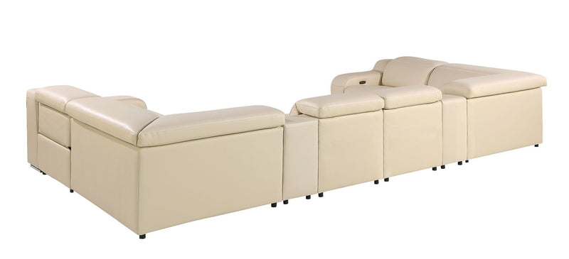 1116 - 8-Piece U-Shaped Sectional Sofa In With 2 Power Recliners & Power Headrests