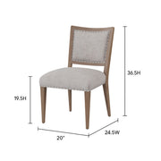 Oversized Side Dining Chair (Set of 2) - Sand - R&R Furniture Gallery (Fountain Valley, CA)