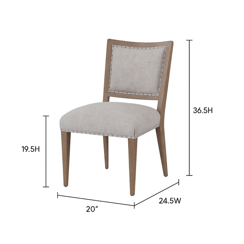 Oversized Side Dining Chair (Set of 2) - Sand - R&R Furniture Gallery (Fountain Valley, CA)