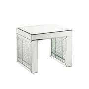 Nysa - 16" Accent Table - Mirrored & Faux Crystals Inlay - R&R Furniture Gallery (Fountain Valley, CA)