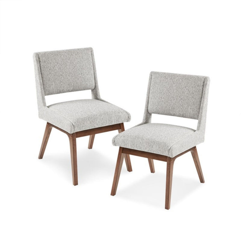 Boomerang - Dining Side Chair With Upholstered Cushions (Set of 2) - Light Gray - R&R Furniture Gallery (Fountain Valley, CA)