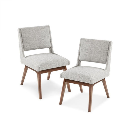 Boomerang - Dining Side Chair With Upholstered Cushions (Set of 2) - Light Gray - R&R Furniture Gallery (Fountain Valley, CA)